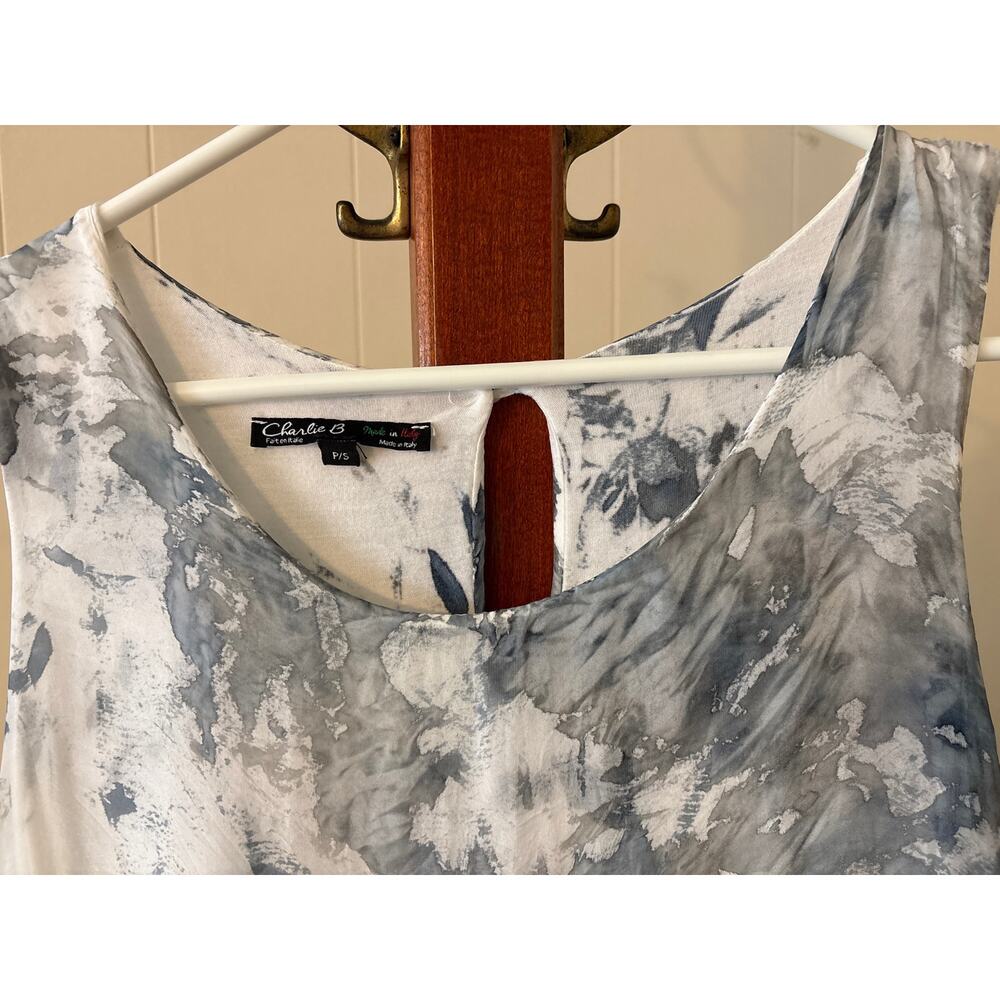 Charlie B Italian Silk Top Sz S - Picture 4 of 8